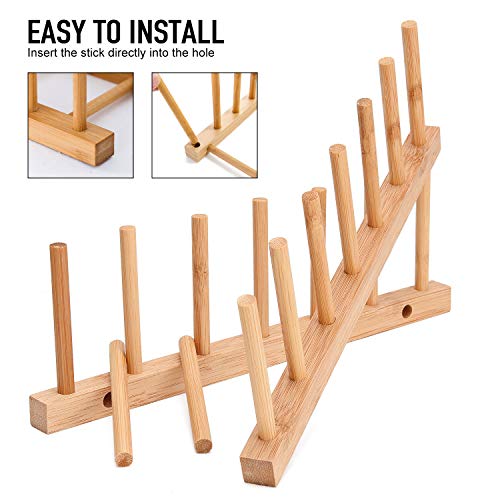 Suporte para armazenamento de discos de vinil com suporte para suporte de CD de madeira ecológica, s