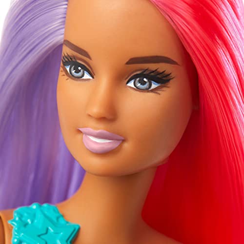 Barbie Dreamtopia poupée sirène aux Cheveux Roses et Violets, Jouet pour Enfant, GJK09
