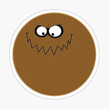 decals Dirty Bubble Sticker - Vinyl, Wall, Vehicle, Cartoon, Modern, Brown, Single Use, Outdoor, Bubble Halloween, Waterproof