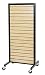 Generic Metal Framed Rolling Slatwall Merchandiser in Maple 24 W x 20 D x 59.25 H Inches