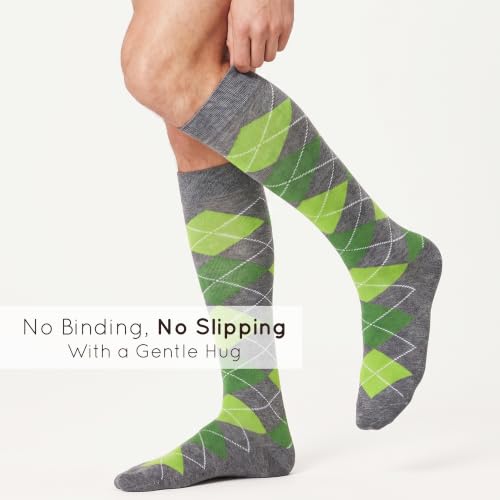 Image of Mysocks Unisex Knee High Long Socks Argyle