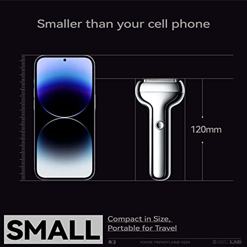 Yoose Foil Shaver, Electric Razor For Men, Magnetic Shaving Head & Alloy Body, 2 Speed Mode, Ipx7 Waterproof, Usb C Rechargeable, Triple Blade Electric Shaver, Travel Case Included, Ideal Gift, Silver #TOP1