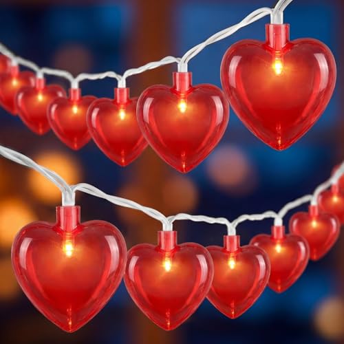 8.5Ft Heart String Lights, Valentines Day...