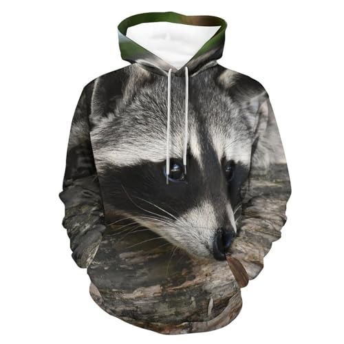 Sweat à capuche raton laveur fini les pulls rigides optez pour ce sweatshirt doux de taille S