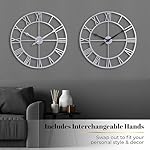 CLXEAST 30 Inch Metal Wall Clock