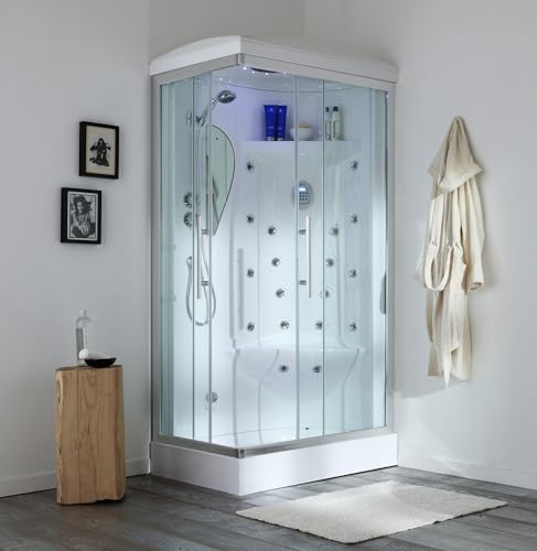 Kiamami Valentina Cabina Doccia Multifunzione 70x110 DX con Bagno Turco | Iride Kiamami Valentina Cabina Doccia Multifunzione 70x110 DX con Bagno Turco | Iride