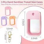 Boîtier en silicone compatible avec sanitizer à main Touchland, 3 Pcs Hand Sanitizer Travel Size Cases, convient pour 1 FL OZ/30 mL, portatif Mini Hands Sanitizers Porte-clés pour le Gym Voyage