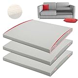 HAVARGO Couch Cushion Support for Sagging Seat 20X20X2 Inches Couch Supports for Sagging Cushions, High Density Foam Sofa Cushion Support Light Grey Set of 3