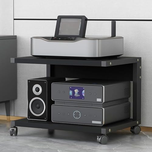 Étagère à roulettes structure robuste double couche pour consoles - 2
