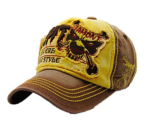 Casquette Baseball Vintage Homme -Coton Sport Golf Casquette Trucker (Marron-1) Cover