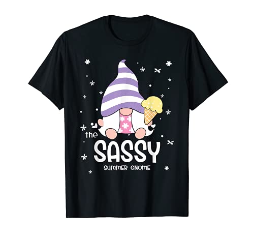 Sassy Gnome Funny Summer Matching For Family Camiseta