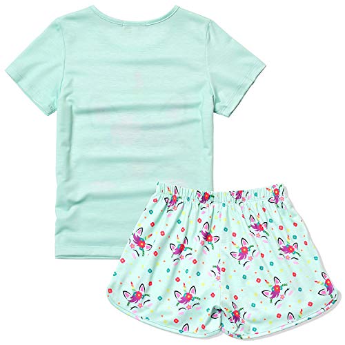 Summer Pajamas For Big Girl Size 10 11 Unicorn Pjs Sets Sleep Shirt Green #TOP1