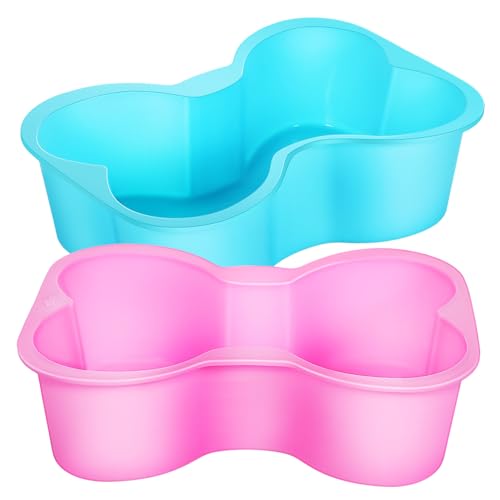 BEBEMOKO 2Pezzi Stampo per Torta Forma Osso Silicone per Teglia per Dolci Facile Resistente All Usura per Compleanni