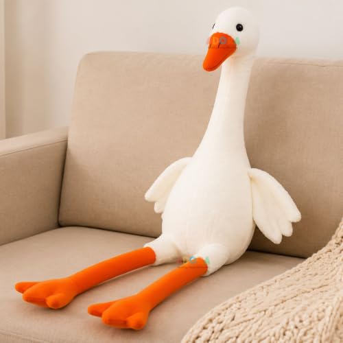 Image of ADORA Swan Duck Stuffed Animal Plush Soft Toy - 90cm, Soft Smooth Goose Duck Plush Stuff Toy Gifts for Child Boys Girls (White)