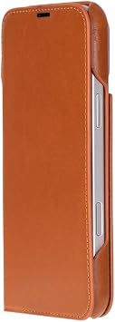 Genuine Leather Wallet Case Compatible with Apple iPhone 17 Pro Max 6.9"   Card Split, Foldable Stand, Wireless Charging Support, 360  Full Protection Premium Case Rustic Brown