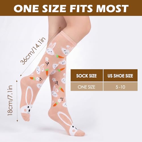 Image of American Trends Women's Knee High Socks, Novelty Holiday Printed Tall Tube Socks, Casual & Party Athletic Sports Stockings
