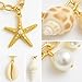 PIERPIER Mermaid Costume Accessories, Women Mermaid Starfish Bracelet – Halloween Costume Accessories for Girls & Women, Ocean Seashell Charm Jewelry for Mermaid Dress Up