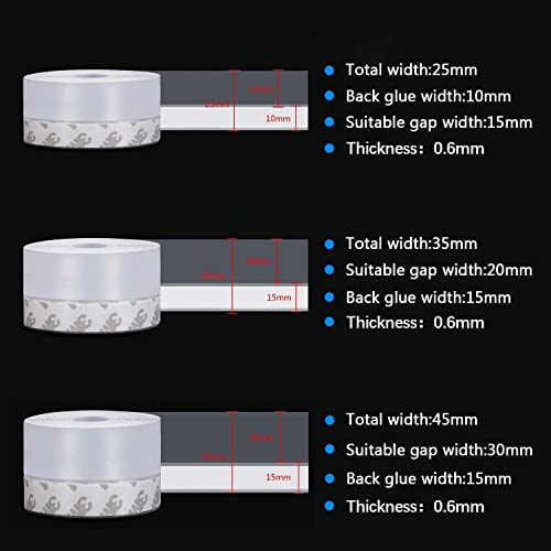 Tarose Weather Stripping, Silicone Door Seal Strip Door, Window, Transparent 16 Feet Long (Width 35Mm) #TOP1