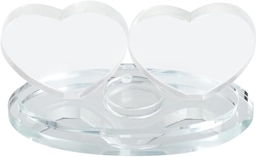 Miniatura 3 de Marco de fotos de cristal de doble corazón personalizado, pantalla de fotos de cristal personalizada, regalo creativo de fotos personalizadas,