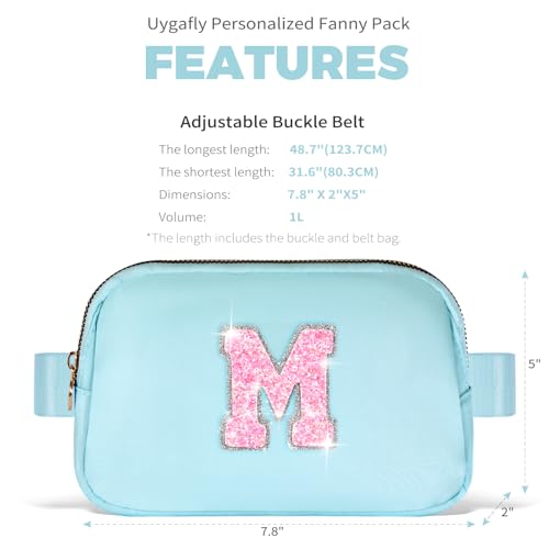 Image of Uygafly Gift for Teen Girls Kids Daughter Her - Birthday Gifts for 3 4 5 6 7 8 9 10 11 12 13 Year Old Girls,Fanny Pack Crossbody Bag Purse Belt Bag Cute Trendy Stuff | Blue,M