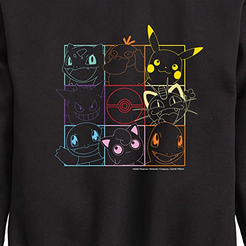 HYBRID APPAREL - Pokémon - Grid - Youth Crewneck Fleece Sweatshirt - Size Medium Black3