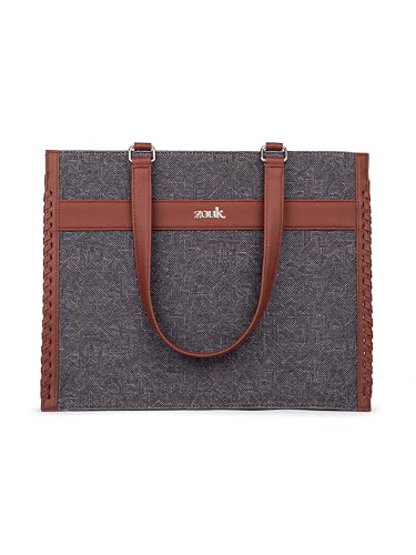 Image of ZOUK Boardroom Office Bag for Women | Big Size Business Tote | Laptop Up to 14 Inch | Water-Resistant | Stylish Handbag for Work & Travel |