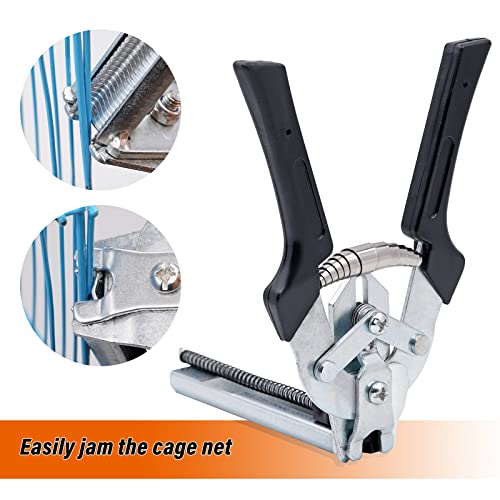 Minyulua Type M Hog Nail Ring Pliers Kit With 2400Pcs M Clips, Hand Tools Clamp Wire Cage Fasten Plier For Fence Fastening, Upholstery Installation, Animal Cages #TOP6