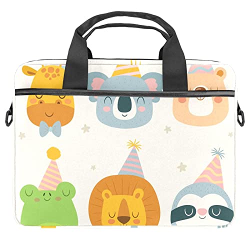 Sacoche bandoulière ordinateur portable 13 13.3 14.5 léopard vert 28x36 cm