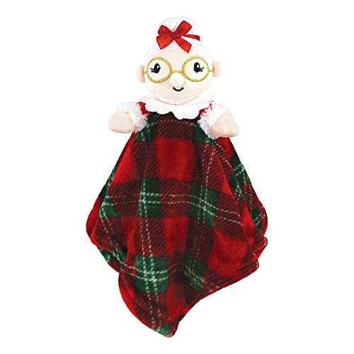 Image of Hudson Baby Unisex Baby Animal Face Security Blanket, Mrs Claus, One Size