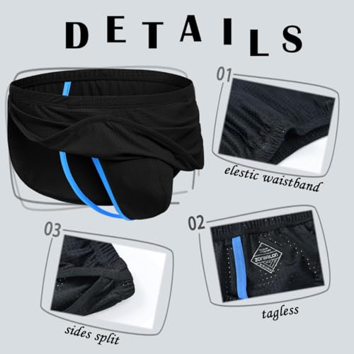 JINSHI Men’s Sexy Thong and G-String Split Side Loincloth Built-in Thongs Bulge Pouch Mesh Breathable Underwear M L XL XXL 3X4