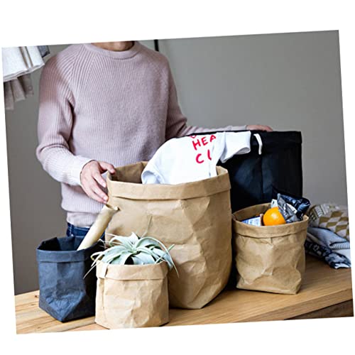 Bolsa de papel kraft lavable Happyyami para ocultar macetas feas en casa 3