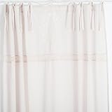  www.mylovelyhomeshop.de Elvira Zement Weiss Bestickt 2X(145x250cm) Vorhangset Gardinenschals Gardinen Dekogardinen Ornament Landhaus Shabby Chic Vintage Franske Leinenoptik