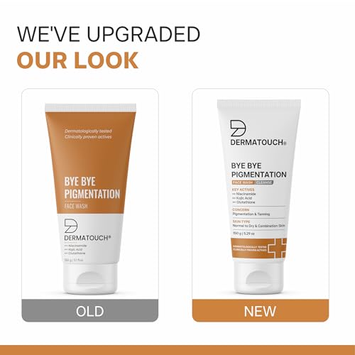 DERMATOUCH Bye Bye Pigmentation Face Wash | Anti Pigmentation Face Wash for Men and Women with Niacinamide, Kojic Acid, & Glutathione | 150g