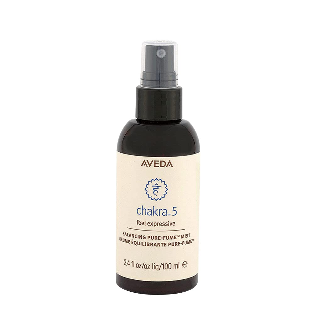 AvedaChakra 5 Balancing Pure-Fume Body Mist: Throat | Room & Body Spray | Balances Throat Chakra | With Certified Organic Grapefruit, Rosemary, Ylang Ylang, 100ml