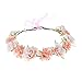Love Sweety Women Flower Headband Bridal Floral Crown Wreath Girls BOHO Garland Halo (Coral)