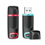 Vansuny 2 Pack USB Stick 32GB Memory Stick USB 3.0 Flash Drive High Speed Thumb Drive Cap Design Pen Drive Cyan and Red