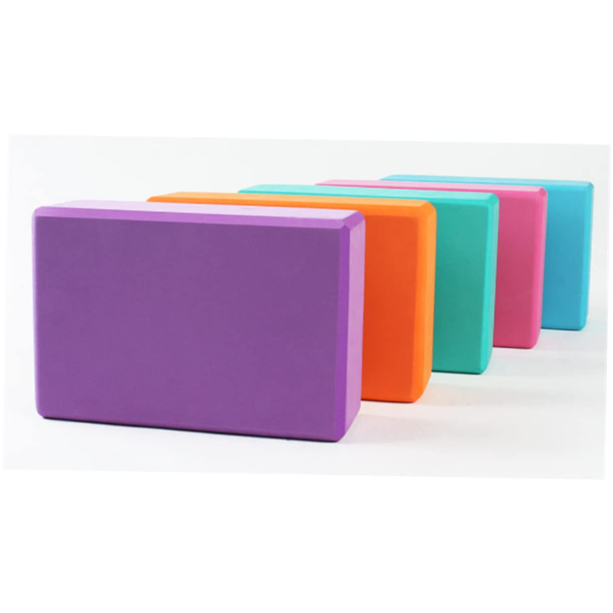 WHAMVOX Eva Yoga Blocks for Pilates Fitness Anti-slip Lightweight Green High Density Yoga Bricks
