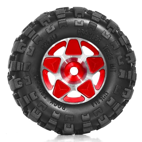 Pneus de roue à billes en métal vert 57mm 1.0 pour crawler RC