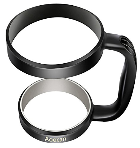 Aoocan Handle for Yeti Rambler 30 oz Tumblers, Rtic(do not fit 4.4x4.4x8.6 inches version ), Sic Cup Ozark Trail and more Tumbler mug (Black)