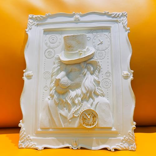 Sietioji ZU00022 Sietioj Three-Dimensional Relief Statue Animal Head Portrait Wall Hanging Home Decor Resin Hand Sculpture Artwork thumb #5