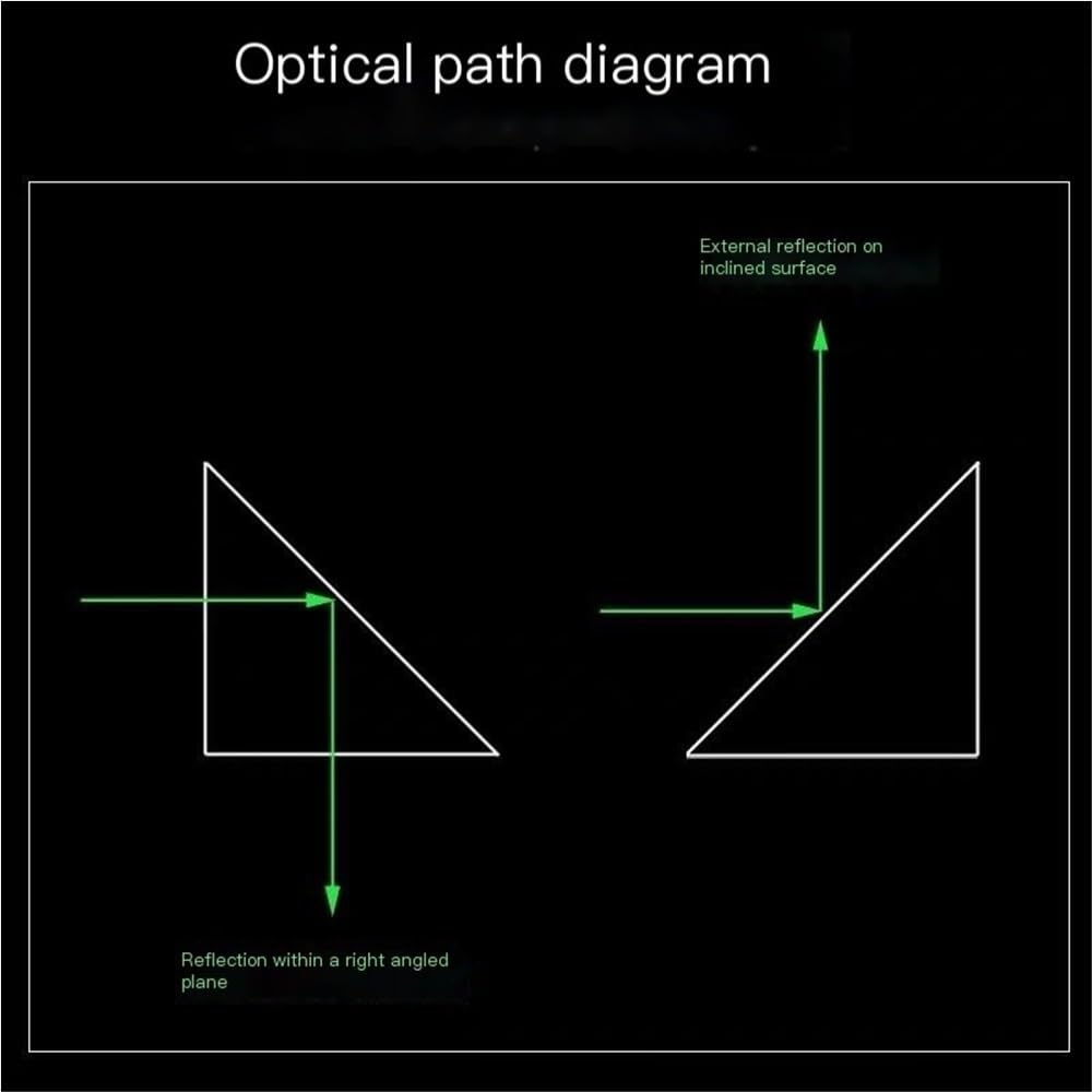 Prisma triangular, cristal óptico de 90 grados para experimentos de reflexión total, perfecto para proyectos científicos, experimentos educativos, múltiples