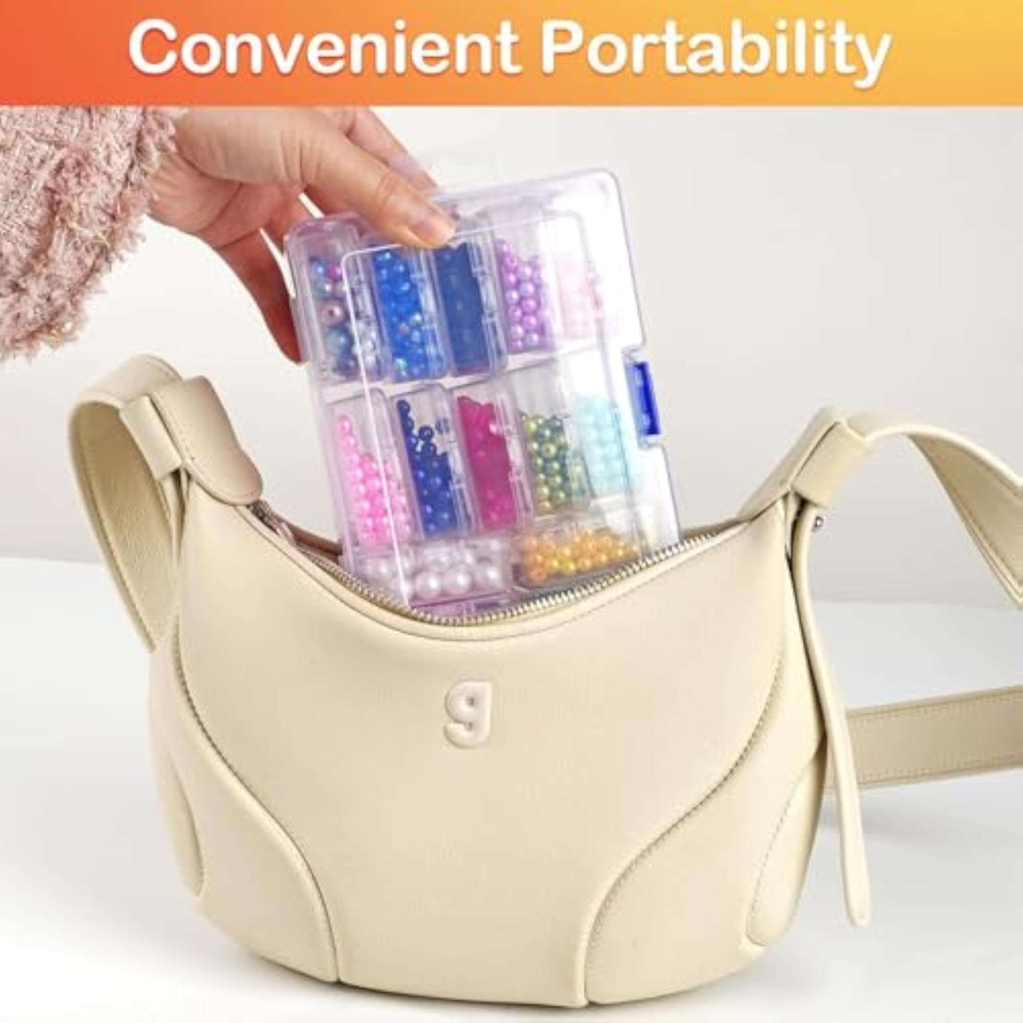 Transparent Jewellery Organizer Box with 14 Compartments