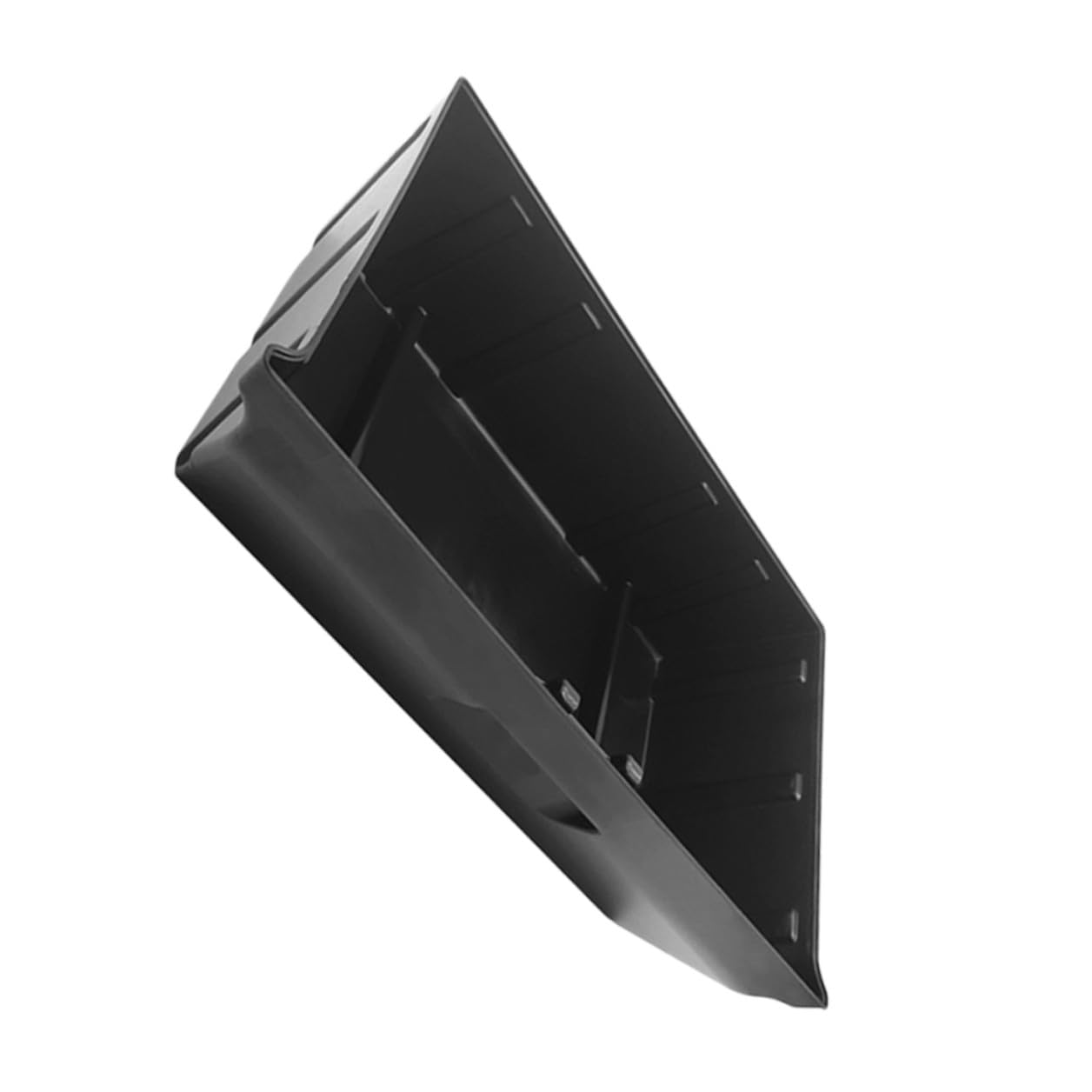 Boîte de Rangement pour Véhicule Noire en Abs Doublure en Flocage, Organisateur Automatique sous Siège pour Voiture, Empêche les Objets de Glisser Style Aléatoire