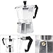 Praktische langlebige Espressomaschine Aluminium Moka Pot Kaffeekanne Espresso Kaffeemaschine Moka Pot Espresso Kaffeemaschine(450ML 9cups)
