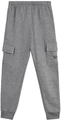 Reebok Boys Sweatpants - Soft Fleece Performance Boys Joggers Athletic Pants with Pockets for Running & Workout (Sizes: 8-14)