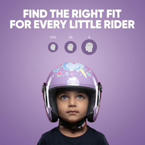 Image of TVS Moto Jr. Kids Helmet |Fun Glow in The Dark Graphics | Lightweight ISI Certified ABS Shell| Removable Cheek Pads | Ideal for Cycle Scooter Daily Ride Comfort & Protection