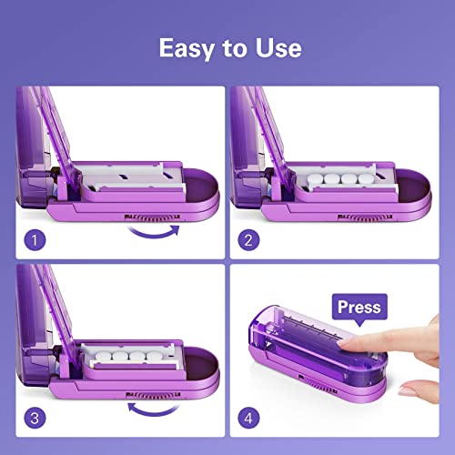 Image of DEPAD Pill Cutter Splitter for Small and Tiny Pills, Pill Splitter for Cutting Multiple Pills with Adjustable Bars & Hidden Blade, Safely Cuts Small or Large Tablets for Seniors & Pets