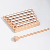 Hand Chime for Classroom Management Meditation - Solo Tone Hand Chimes with Mallet for Yoga, Mindfulness Focus (5-Tone)