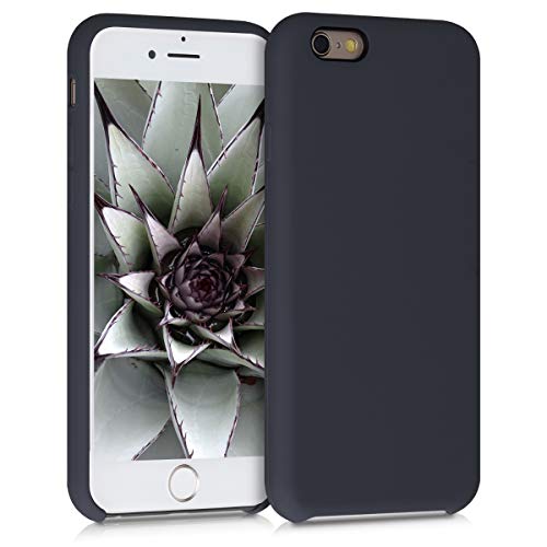 kwmobile Case Compatible with Apple iPhone 6 / 6S Case - TPU Silicone Phone Cover with Soft Finish - Blueberry