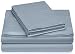 Pinzon 400-Thread-Count Egyptian Cotton Sateen Hemstitch Sheet Set - Queen, Dusty Blue